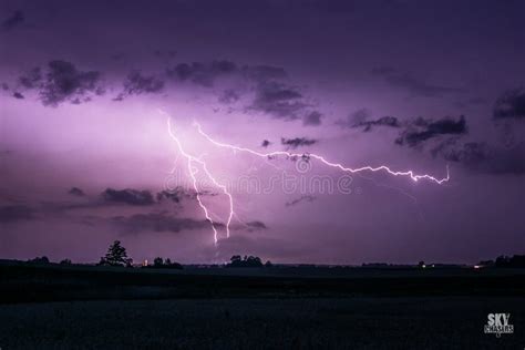 Lightning Bolt Hits Ground On Storm Stock Photo Image Of Stormchasing