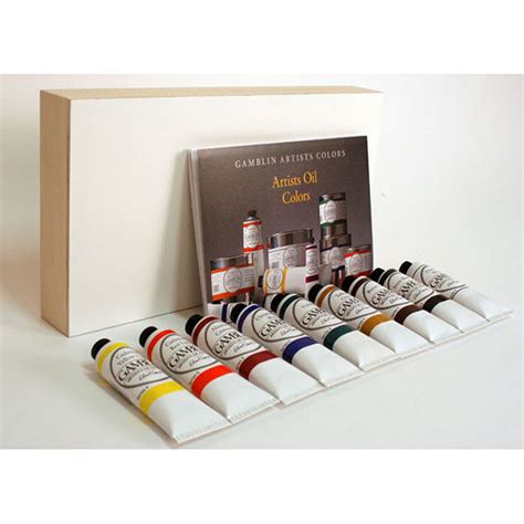 Gamblin Artists Oil Painting Introductory Set 9 Colours 37ml Tubes For