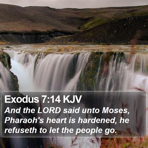 exodus 7 14 kjv and the lord said unto moses pharaoh s heart is