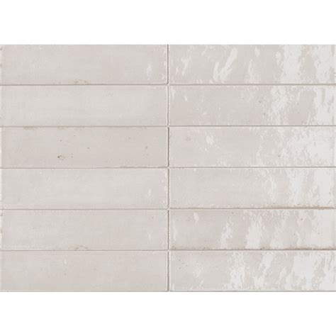 Lume 2x9 White Glazed Porcelain Wall Tile Gloss Tile Floor Wall And