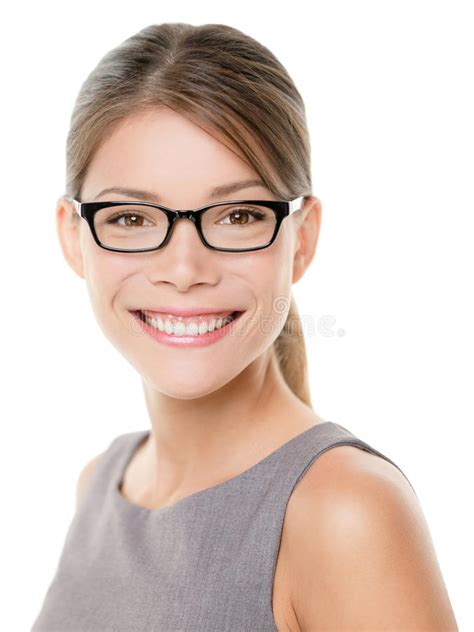 Glasses Eyewear Business Woman Happy Portrait Stock Image Image Of
