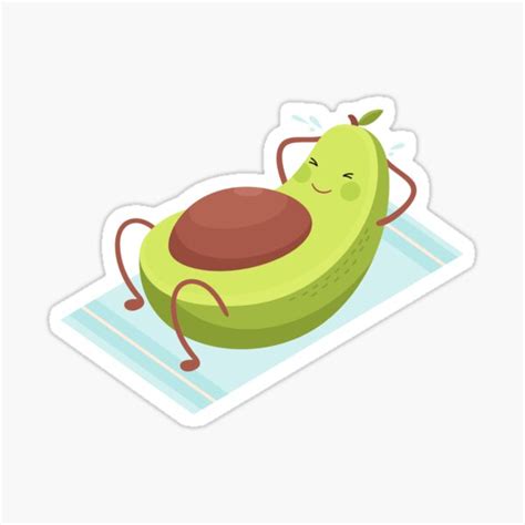 The Cutest Avocado Ever Avocado In Gym Sticker By Fanny Stickers