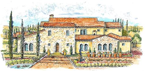 Plan 16377md Tuscan Home With Two Courtyards Tuscan House Tuscan