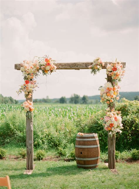 Rustic Elegant Ithaca Farm Wedding Wedding Arch Rustic Outdoor Wedding Decorations Fall