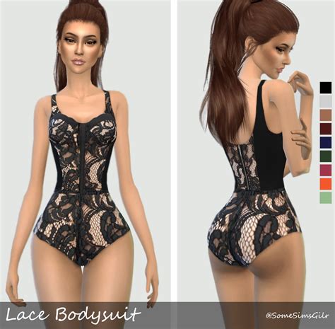My Sims Blog Lace Bodysuit By Somesimsgirl