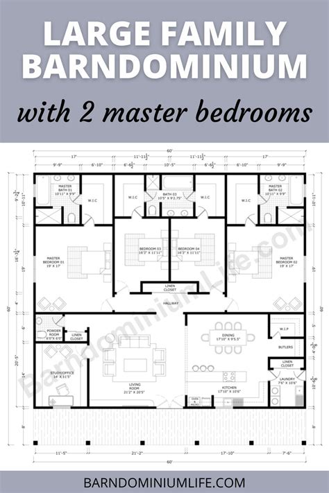 One Bedroom Barndominium Floor Plans