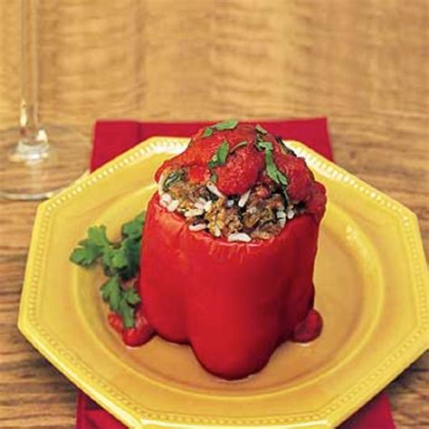 stuffed red bell peppers recipe