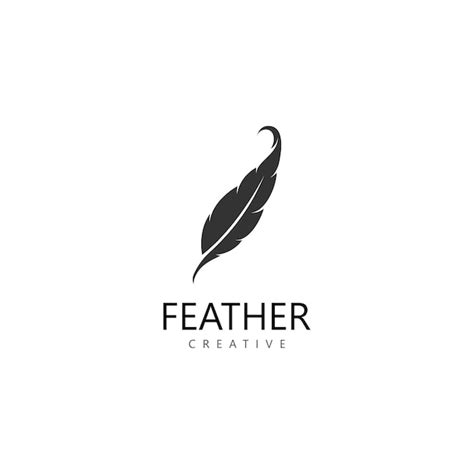 Premium Vector Feather Logo Icon Vector Template
