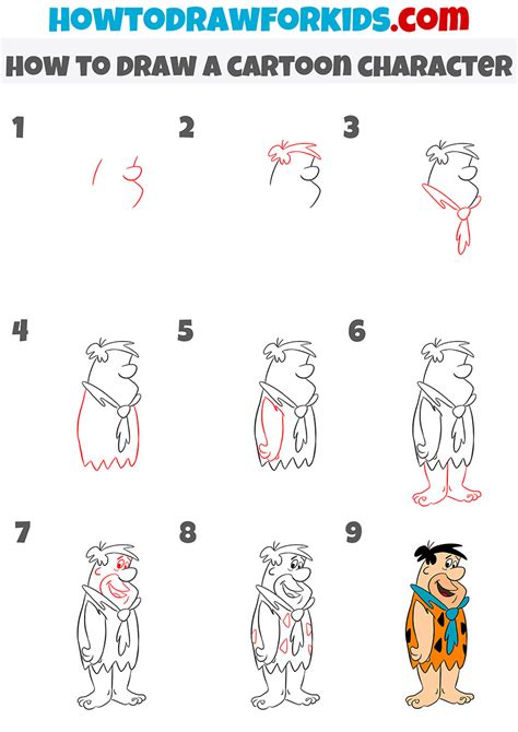 How To Draw A Cartoon Character Easy Drawing Tutorial For Kids