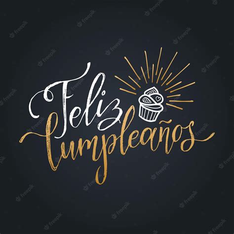 Premium Vector Vector Feliz Cumpleanos Translated Happy Birthday