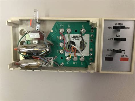Here are two basic wiring diagrams for a thermostat on an air conditioning and hvac systems. installation - Updating old Lennox thermostat - wiring confusion - Home Improvement Stack Exchange