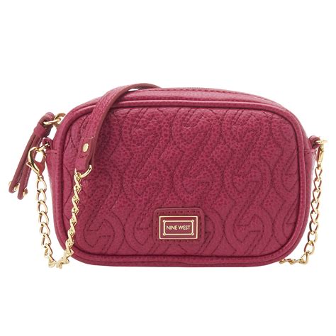 Lyst Nine West Quilted Chain Crossbody Bag In Pink