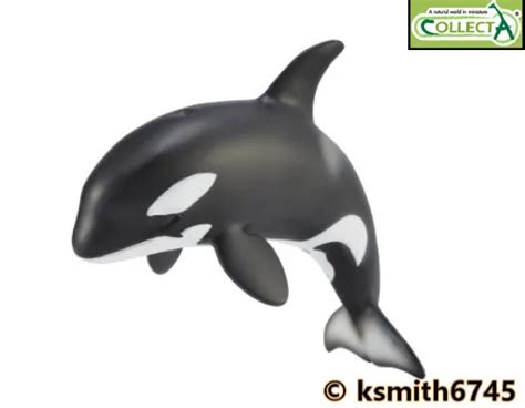 Collecta Orca Solid Plastic Toy Wild Zoo Sea Marine Animal Killer Whale