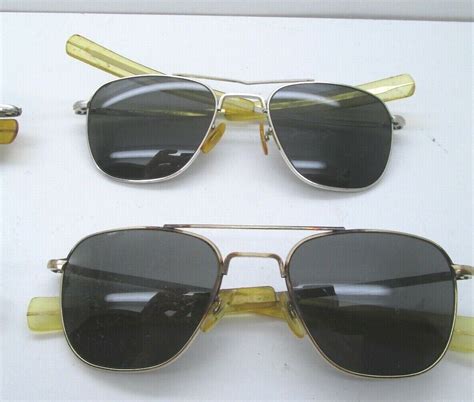 Set Of 4 American Optical Ao 12k Gf Gold Filled Aviator Sunglasses 52mm G178 Ebay