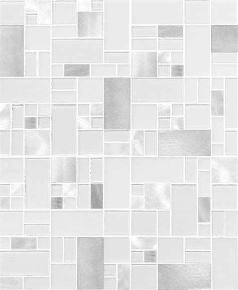 White Glass Metal Modern Backsplash Tile For Contemporary To Modern Projects