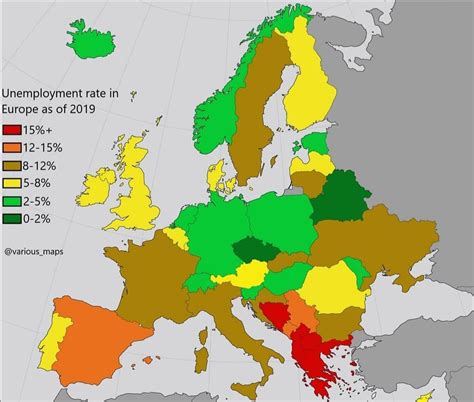 Unemployment Rate In Europe 2019 Rmaps