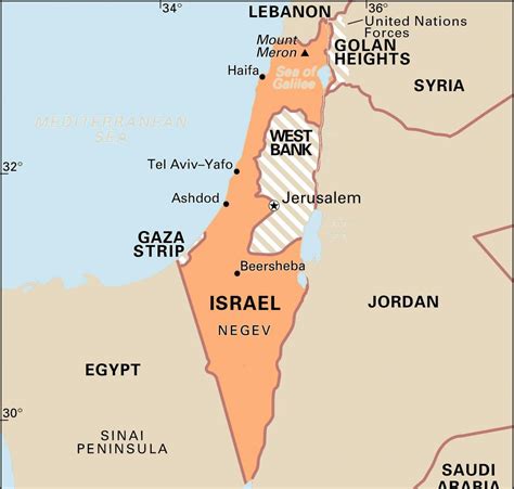 Map Of Israel And Surrounding Countries
