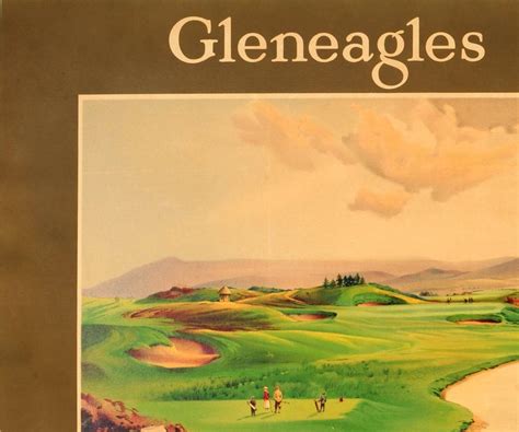 Unknown Large Original Caledonian Railway Poster Gleneagles Golf