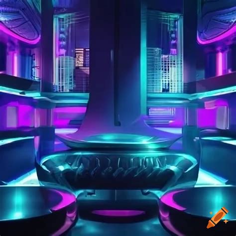 Futuristic Nightclub At Midnight On Craiyon