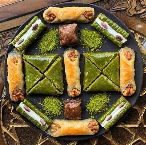 Baklava Pistachio Baklava Assortment Xl Metal Tin Box Etsy