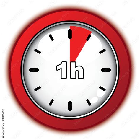 1 Hour Icon Stock Vector Adobe Stock