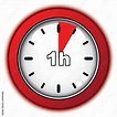 1 HOUR ICON Stock Vector | Adobe Stock