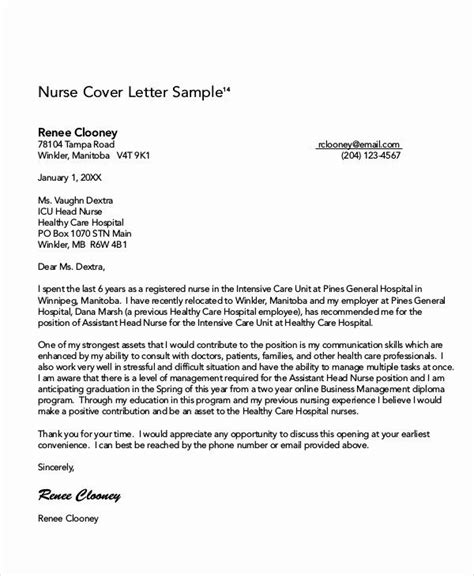 Sample Cover Letters For Nurses Unique 8 Nursing Cover Letter Example