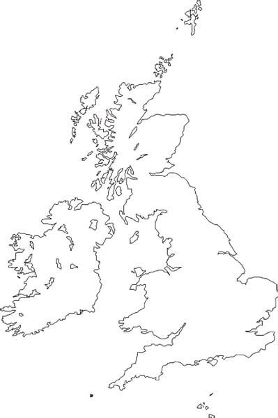Blank Map Of Britain And Ireland Clip Art Library