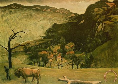 Balthasar Klossowski De Rola Balthus Landscape With Oxen 1942 Painting