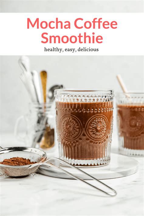 Mocha Coffee Smoothie Slender Kitchen Recipe In 2021 Yummy