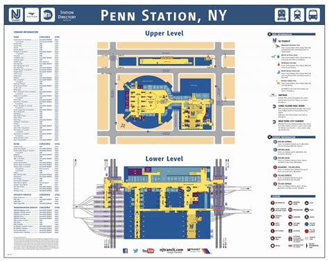 Penn Station Kart Penn Station På Manhattan Kart New York Usa
