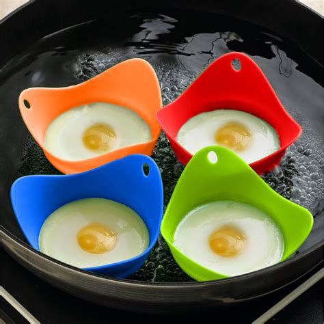 High Quality With Low Price 4x Silicone Egg Poacher Poaching Poach Cup