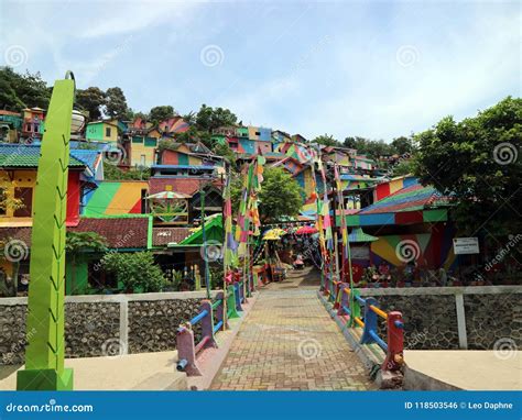 The Colourful Or `rainbow` Village Kampung Pelangi In Semarang