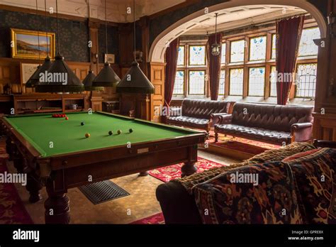 The Billiard Room Inside Kinloch Castle Isle Of Rum Scotland Uk