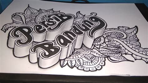 Cara Menggambar Doodle Art 3d Persib Bandung Youtube