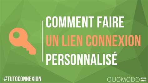 Tuto Faire Un Lien De Connexion Personnalisé Sur Son Site Youtube