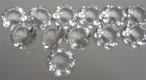 Large Glass Diamond Shaped Accents Wedding Supplies Etsy Diamond