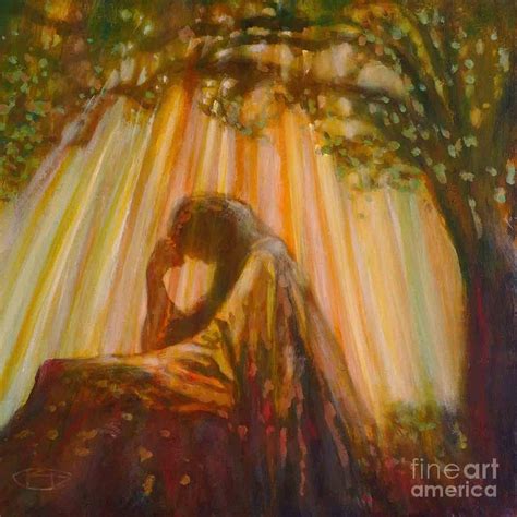 Praying In The Garden Painting By Kip Decker Fine Art America