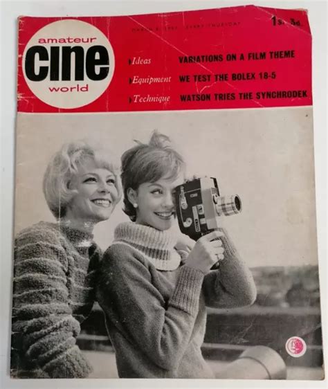 Magazine Vintage Amateur Cine World Film Making Magazine Date March 8th 1962 £350 Picclick Uk