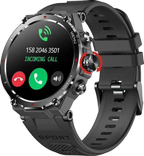 Eigiis Military Smart Watch For Men Outdoor Rugged Tactical Smartwatch Bluetooth Answer Make