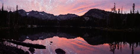 Crescent Lake Sunset Mission Mountains Wilderness Montana Troy