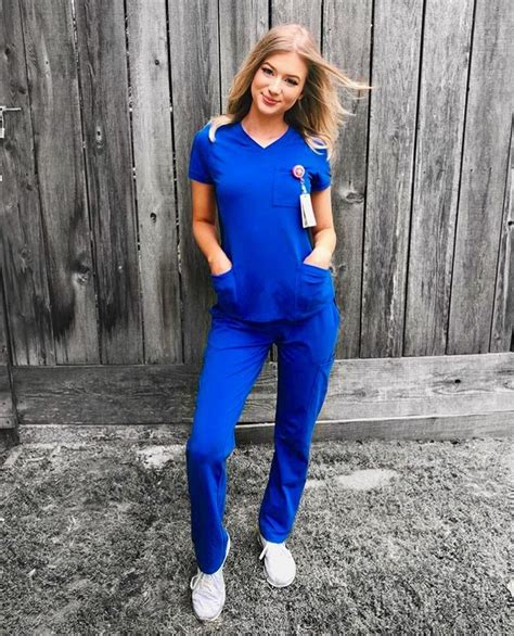 Royal Blue Cute Nursing Scrubs Royal Blue Scrubs Medical Scrubs Outfit
