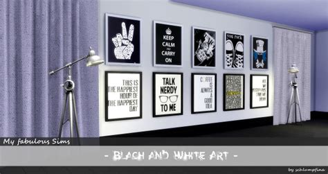 Black And White Painting Set By Schlumpfina At My Fabulous