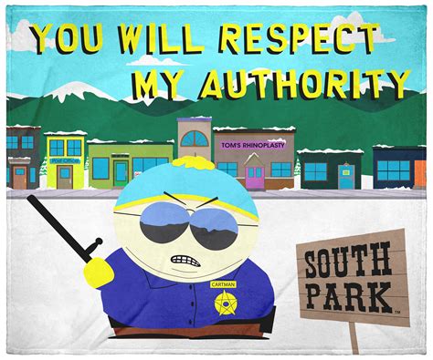 South Park Cartman You Will Respect My Authority Show Throw Blanket