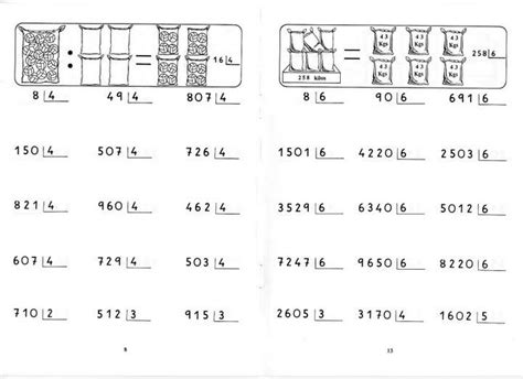 Divisiones Por Una Cifra Para Imprimir Fichas De Primaria