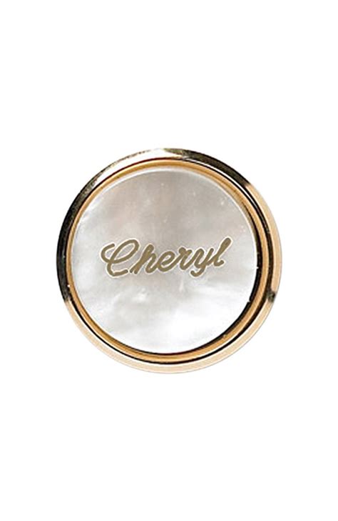 Arthur Farb Round Pearl Engraved Name Tag With Metal Frame Pin