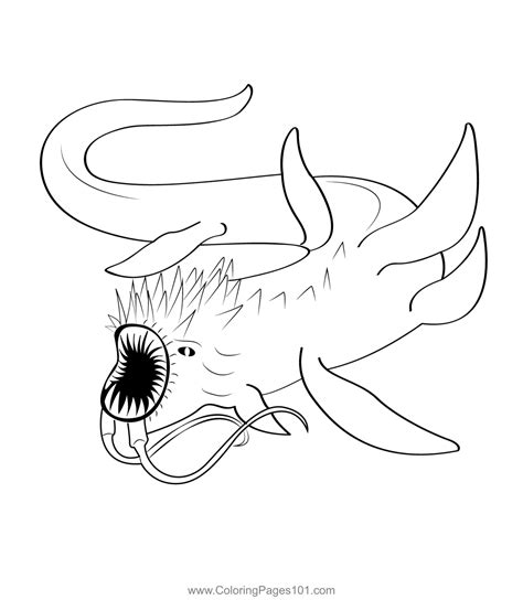 Sea Monster 4 Coloring Page For Kids Free Sea Monsters Printable