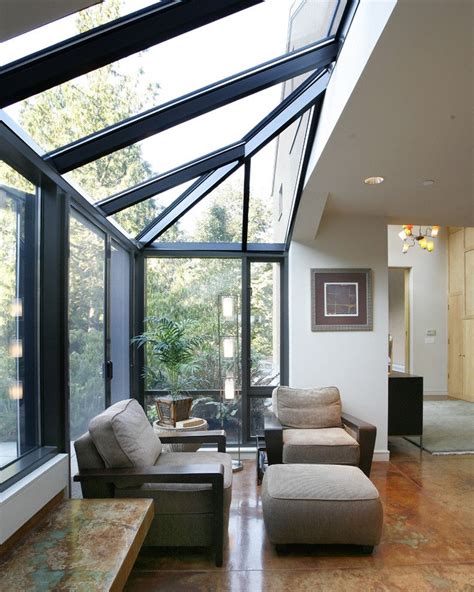 Sunroom Addition Entry Contemporary With Atrium Built In Bench