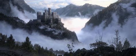 Over The Fog Jordi Gonzalez Escamilla Fantasy Art Landscapes