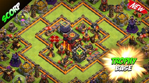 Clash Of Clans Th10 Base - Clash Of Clans - TH10 TROPHY BASE/ DE PROTECTION BASE 2017 - YouTube